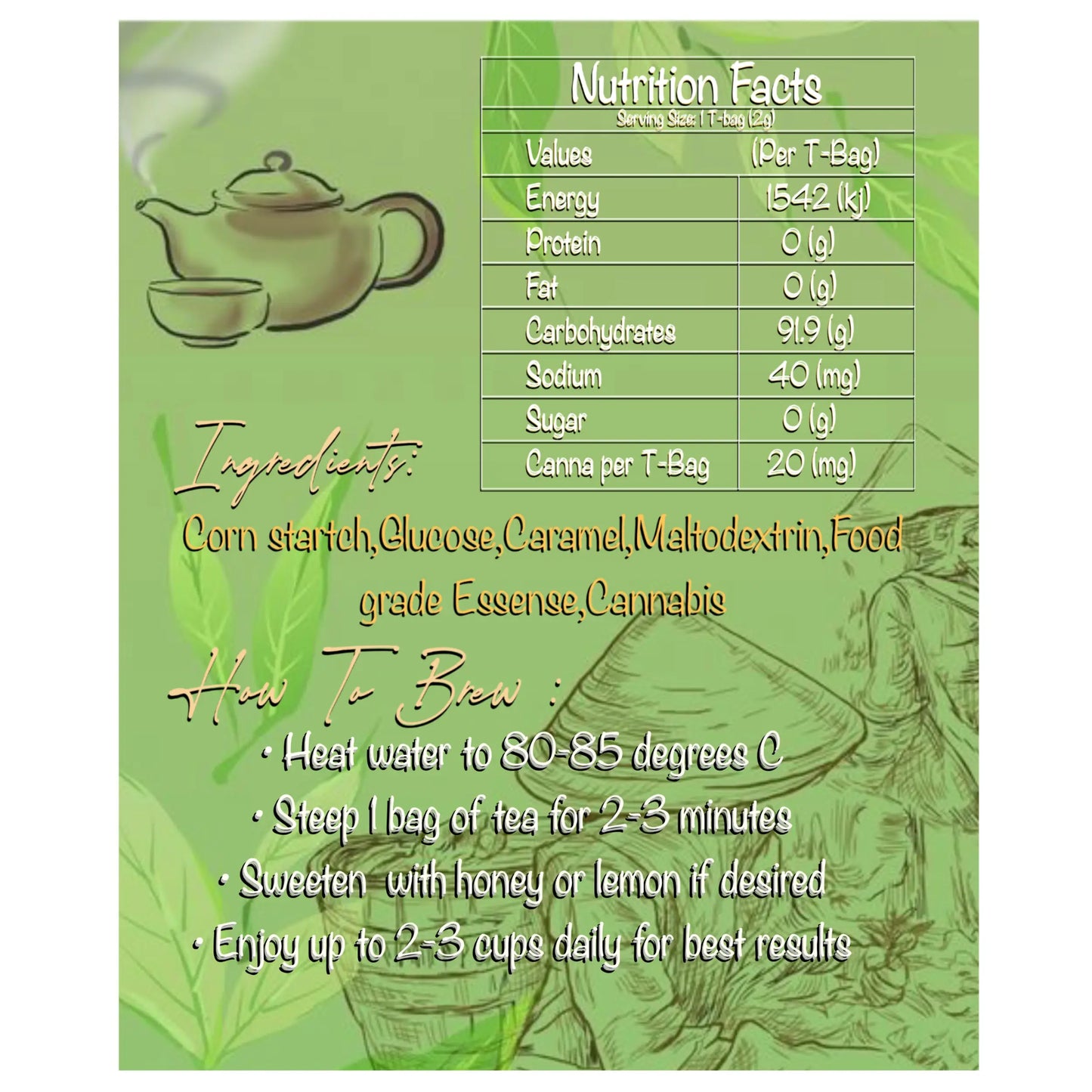 China Green Canna Tea