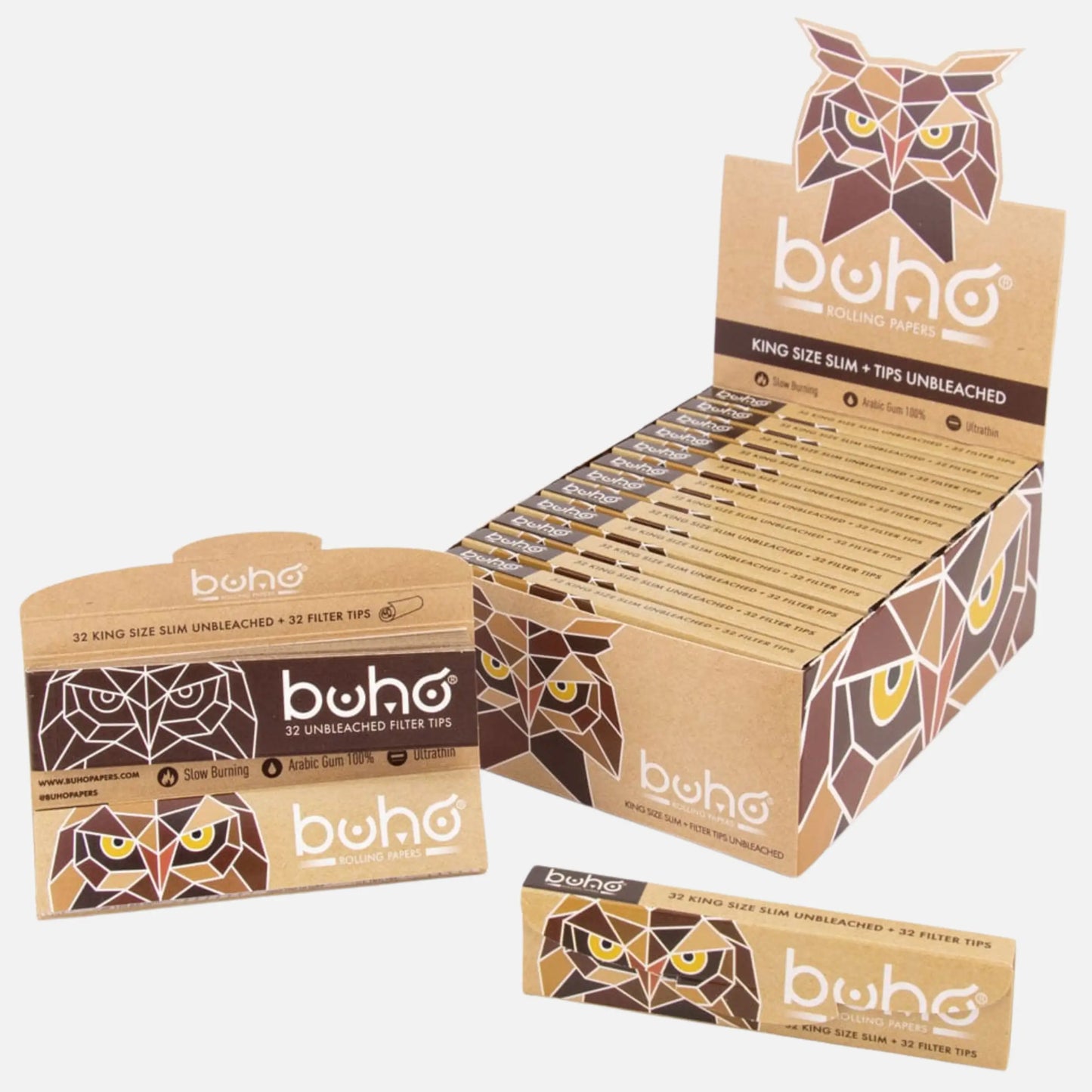 BUHO Natural King Size Slim Rolling Papers
